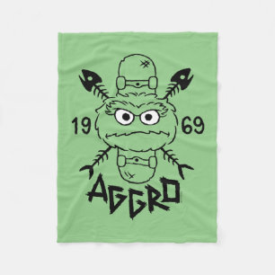 Oscar the Grouch Skate Logo - Aggro 1969 Fleece Blanket