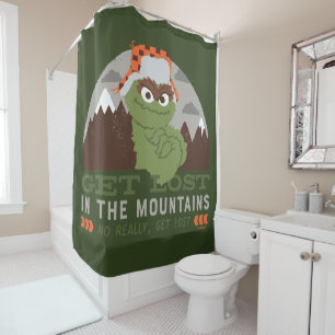 Oscar The Grouch   The Great Outdoors Shower Curtain