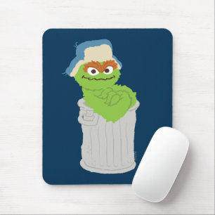 Oscar the Grouch Trash Can Lean Mouse Mat