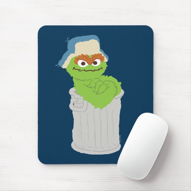 Oscar the Grouch Trash Can Lean Mouse Mat (With Mouse)