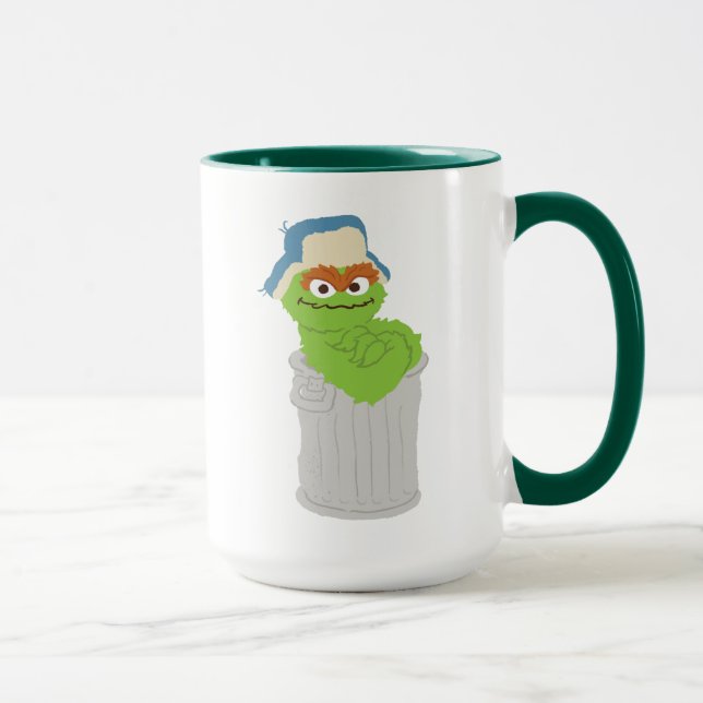 Oscar the Grouch Trash Can Lean Mug (Right)