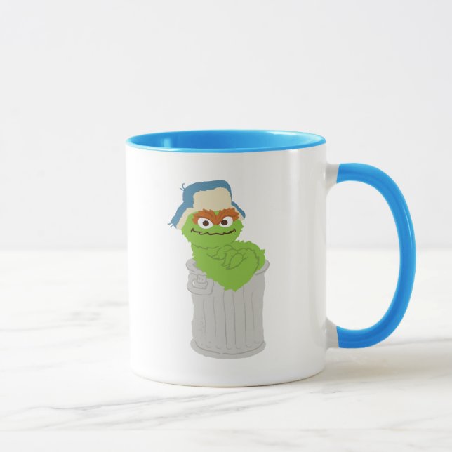 Oscar the Grouch Trash Can Lean Mug (Right)