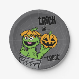 Oscar the Grouch - Trick Or Treat Paper Plate