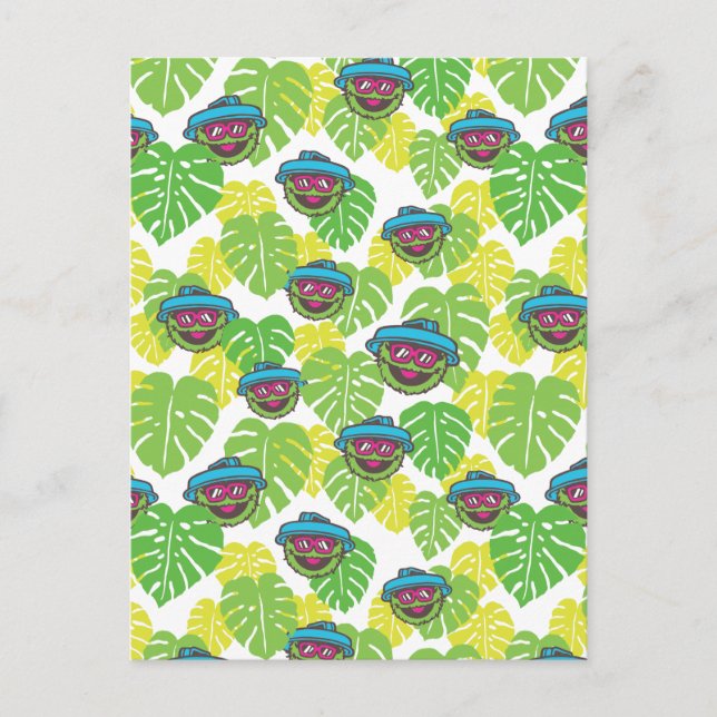 Oscar the Grouch | Tropical Pattern Postcard (Front)