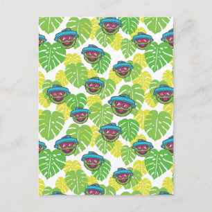 Oscar the Grouch   Tropical Pattern Postcard