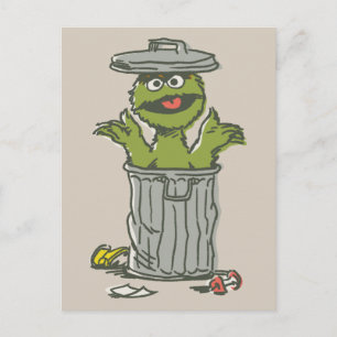 Oscar the Grouch Vintage Postcard