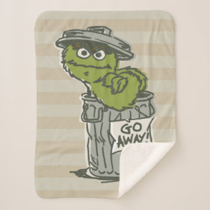 Oscar the Grouch Vintage Sherpa Blanket