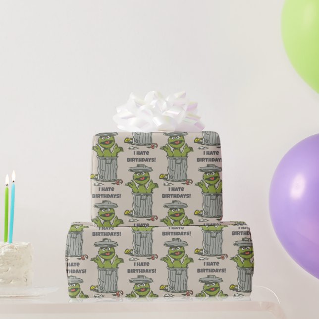 Oscar the Grouch Vintage Wrapping Paper (Party Gifts)