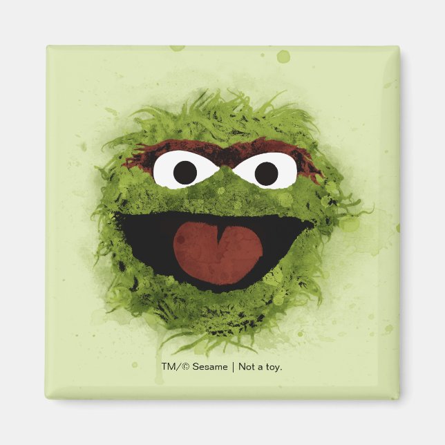 Oscar the Grouch | Watercolor Trend Magnet (Front)