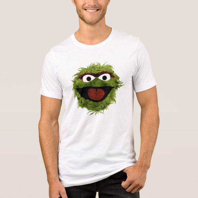 Oscar the Grouch | Watercolor Trend Tri-Blend Shirt (Front)