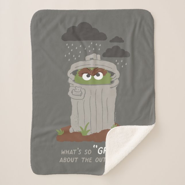 Oscar The Grouch | What's So Great About The Outdo Sherpa Blanket (Front)