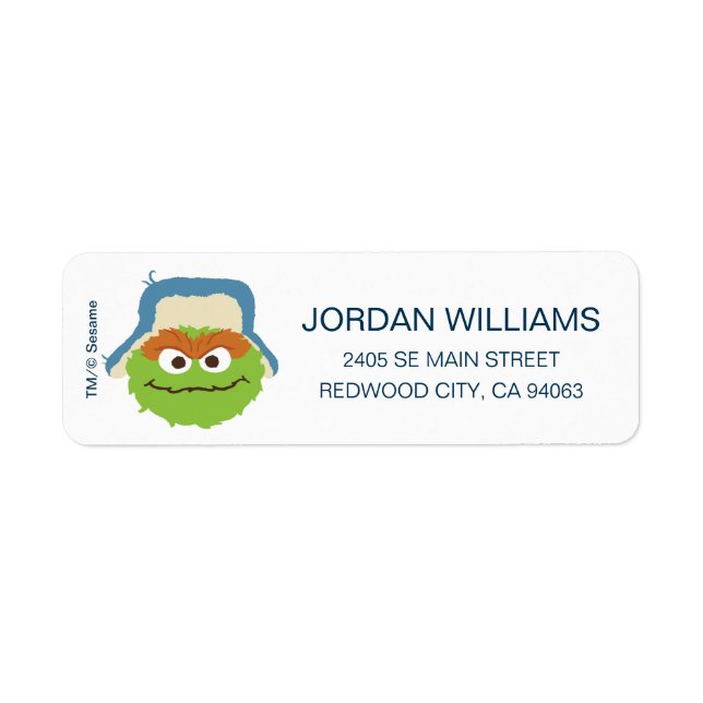 Oscar the Grouch Woodland Face | Add Your Info (Front)
