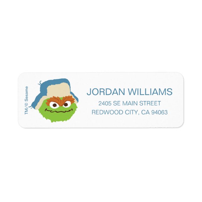 Oscar the Grouch Woodland Face | Add Your Info (Front)