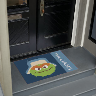 Oscar the Grouch Woodland Face Add Your Name Doormat