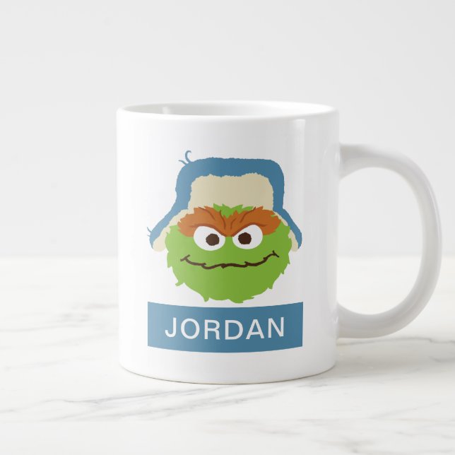 Oscar the Grouch Woodland Face | Add Your Name Large Coffee Mug (Right)