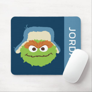 Oscar the Grouch Woodland Face   Add Your Name Mouse Mat