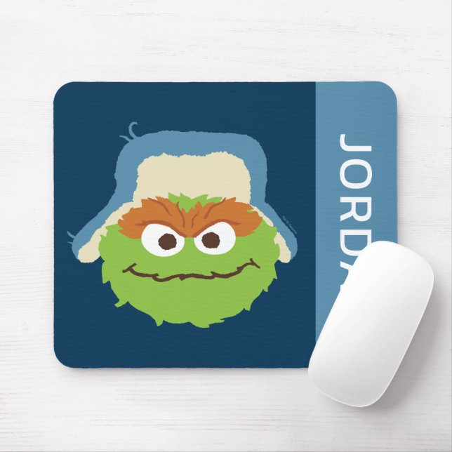 Oscar the Grouch Woodland Face | Add Your Name Mouse Mat (With Mouse)