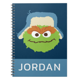 Oscar the Grouch Woodland Face   Add Your Name Notebook