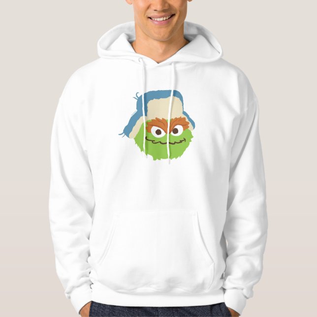 Oscar the Grouch Woodland Face Hoodie (Front)
