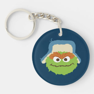 Oscar the Grouch Woodland Face Key Ring
