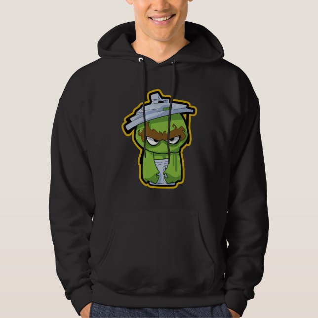 Oscar the Grouch Zombie Hoodie (Front)