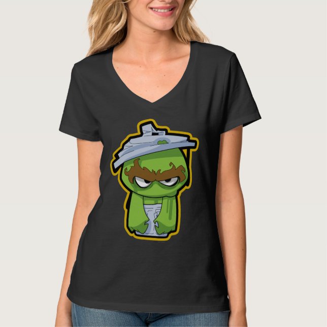 Oscar the Grouch Zombie T-Shirt (Front)