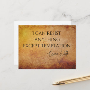 Oscar Wilde Quote Postcard