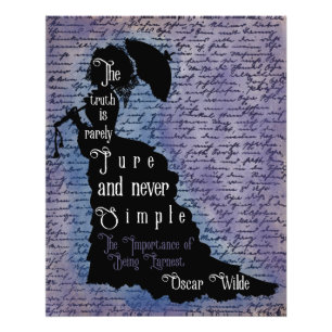 Oscar Wilde Quote Silhouette Poster