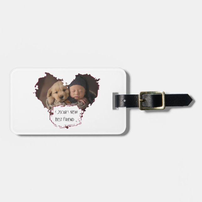 oscar's new best friend luggage tag (Front Horizontal)
