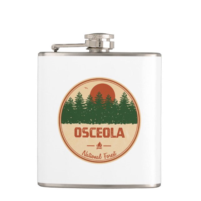 Osceola National Forest Hip Flask (Front)