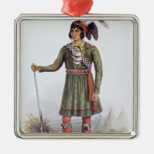 Osceola or 'Rising Sun', a Seminole Leader Metal Tree Decoration