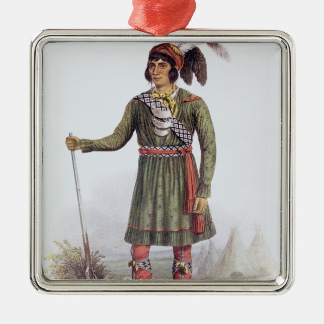 Osceola or 'Rising Sun', a Seminole Leader Metal Tree Decoration (Front)