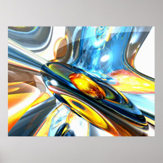 Oscillating Colour Abstract Poster