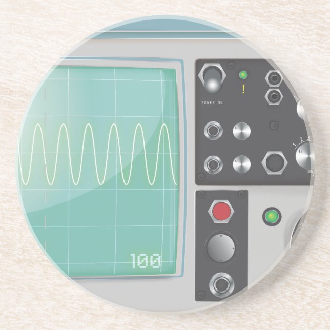 Oscilloscope Coaster (Front)