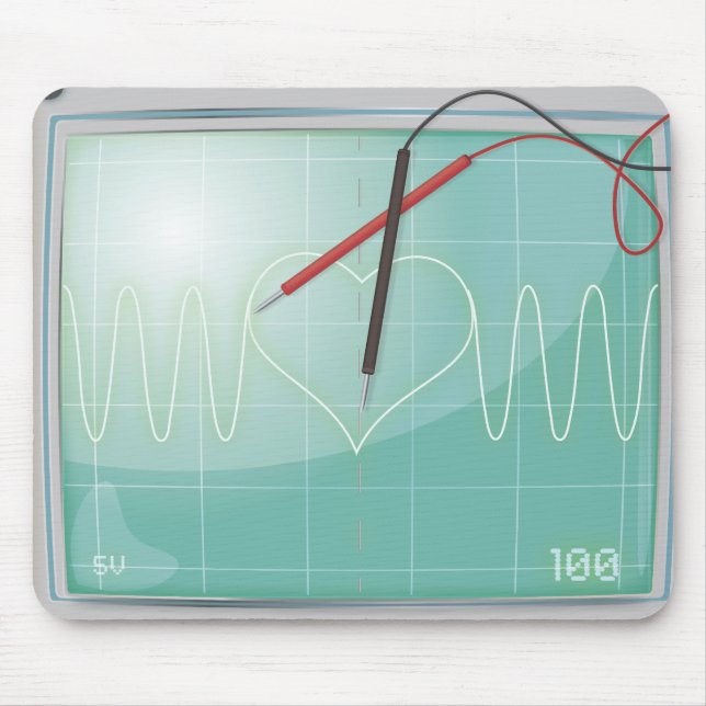 oscilloscope Love Mouse Mat (Front)