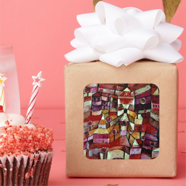 Ose Garden, Paul Klee painting Square Sticker (Party)