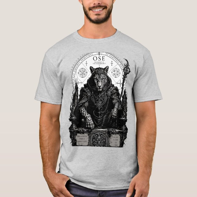 Ose Gothic Occult Leopard T-Shirt (Front)
