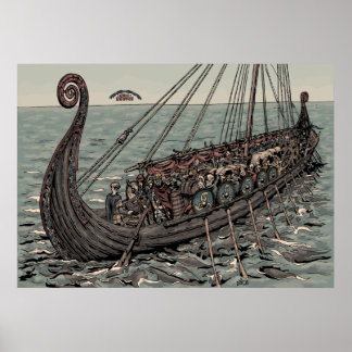Oseberg ship poster