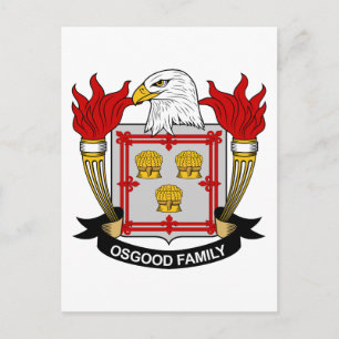 Osgood Family Crest Postcard