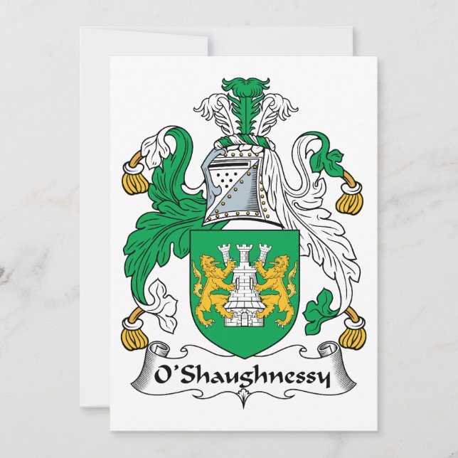 O'Shaughnessy Family Crest (Front)
