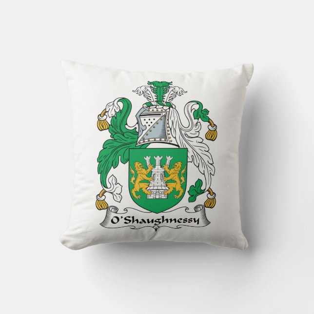 O'Shaughnessy Family Crest Cushion (Front)
