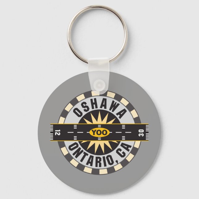 Oshawa Ontario Canada YOO Airport Key Ring (Front)
