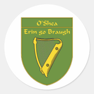 O'Shea 1798 Flag Shield Classic Round Sticker