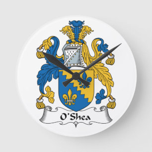 O'Shea Family Crest Round Clock