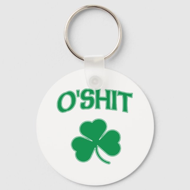 O'Shit Irsh Shamrock Key Ring (Front)