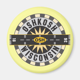 Oshkosh, WI OSH  Airport Magnet