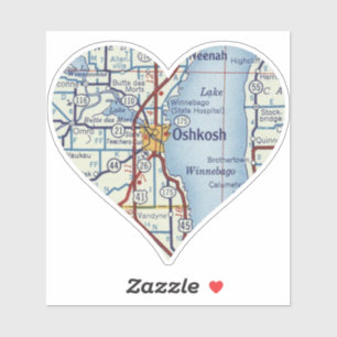 Oshkosh WI Vintage Map