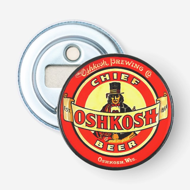 Oshkosh Wisconsin Beer Bottle Opener (Front)