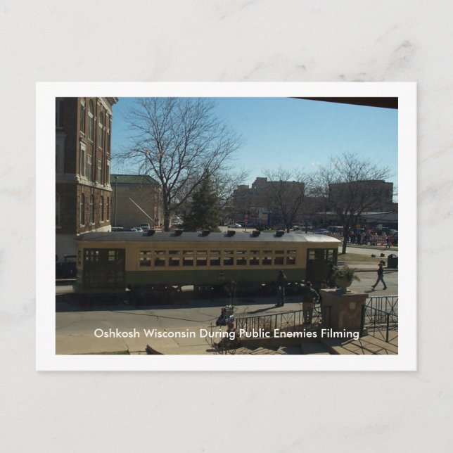 Oshkosh Wisconsin During Public Enemies Postcard (Front)