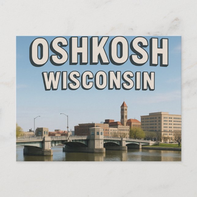 Oshkosh Wisconsin Postcard (Front)